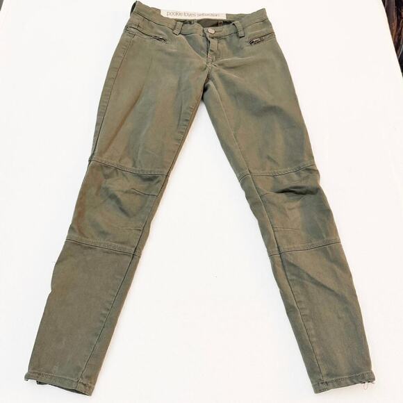 Pookie Loves Sebastian Green Khaki Denim Jean Pants Size 25 - Picture 7 of 7
